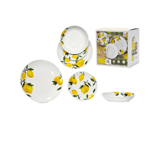 Сет за јадење Gusto Casa 524336  18/1 lemon